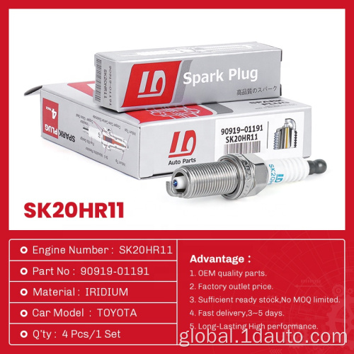 Spark plug Auto Parts Iridium Spark Plug Sk20hr11 for Toyota Factory